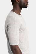 Never Enough | SS25 - Dropped shoulder linen t-shirt, Grey MTH032