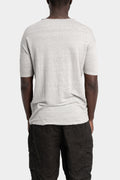 Dropped shoulder linen t-shirt, Light grey