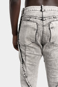 External seams jeans, Dirt white