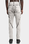 External seams jeans, Dirt white