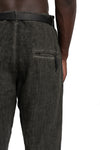 Never Enough | SS26 - Woven Linen Chinos, Green MPA011