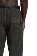 Never Enough | SS26 - Woven Linen Chinos, Green MPA011