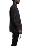 Never Enough | SS26 - Woven Cotton Shirt, Black MSL019