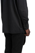 Never Enough | SS26 - Woven Cotton Shirt, Black MSL019