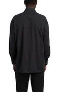 Never Enough | SS26 - Woven Cotton Shirt, Black MSL019