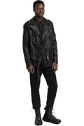 Never Enough | SS26 - Biker Leather Jacket, Black MJL068