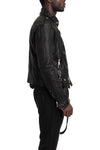 Never Enough | SS26 - Biker Leather Jacket, Black MJL068
