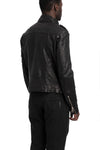 Never Enough | SS26 - Biker Leather Jacket, Black MJL068