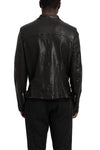 Never Enough | SS26 - Mandarin collar leather jacket, MJL078