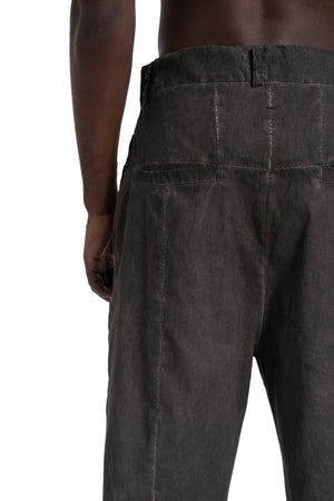 MD75 | SS26 - Linen stretch shorts, Antra resin MD13286L