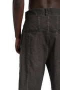 MD75 | SS26 - Linen stretch shorts, Antra resin MD13286L