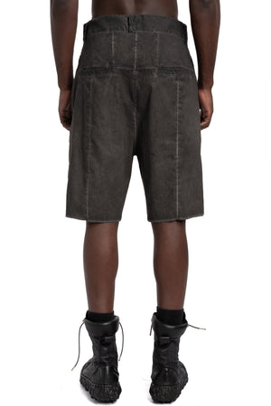 MD75 | SS26 - Linen stretch shorts, Antra resin MD13286L