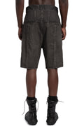 MD75 | SS26 - Linen stretch shorts, Antra resin MD13286L