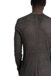 MD75 | SS26 - Fine ribbed long sleeve tee, Antra resin MD13266