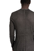 MD75 | SS26 - Fine ribbed long sleeve tee, Antra resin MD13266