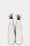 Back zip leather boots | 788X, Light Grey