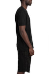 MD75 | SS26 - Lightweight Cotton Scar Stitch T-Shirt, Black MD13253