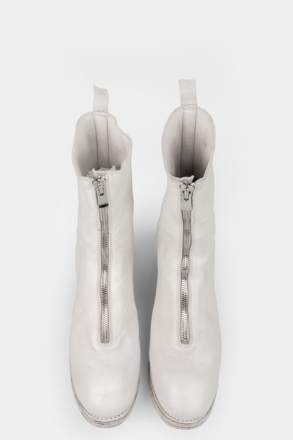 Front zip high top boots | PL2WZ, Light Grey (Double sole)
