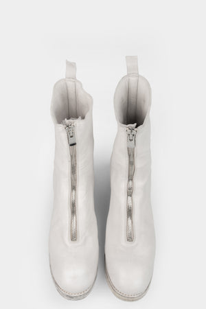 Front zip high top boots | PL2WZ, Light Grey (Double sole)