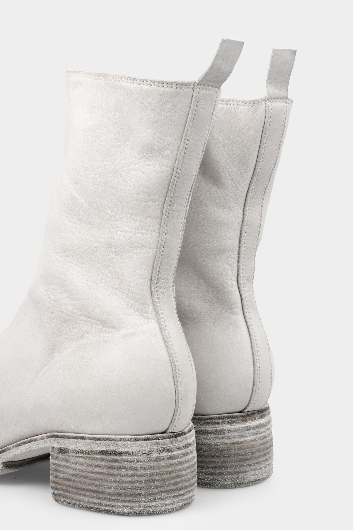 Front zip high top boots | PL2WZ, Light Grey (Double sole)
