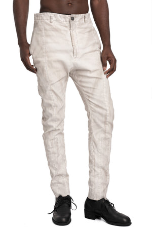 MD75 | SS26 - Linen stretch trousers, Off-white MD13276L