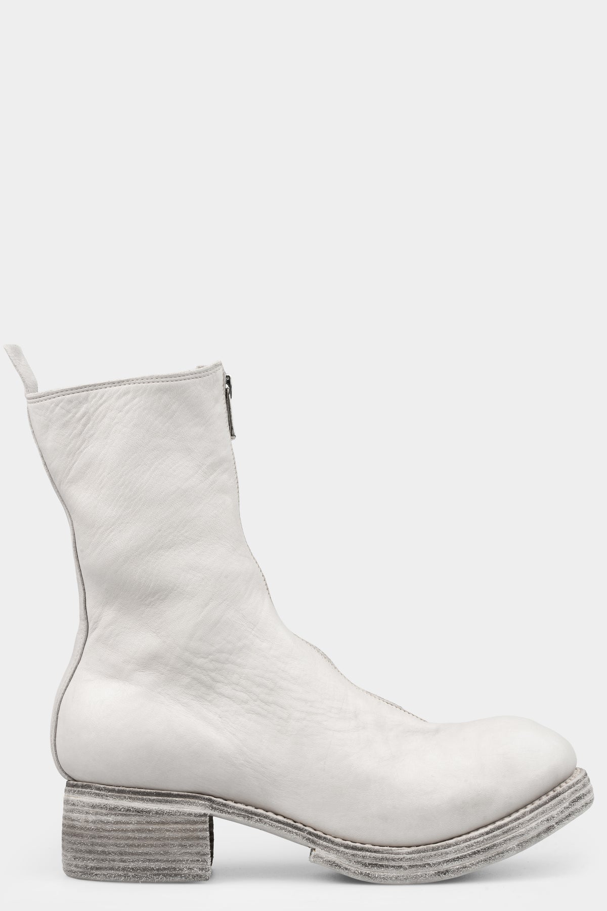 Front zip high top boots | PL2WZ, Light Grey (Double sole)