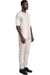 MD75 | SS26 - Lightweight knit T-Shirt, White Ash MD13207