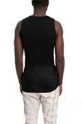 MD75 | SS26 - Fine ribbed tank top, Black MD13264