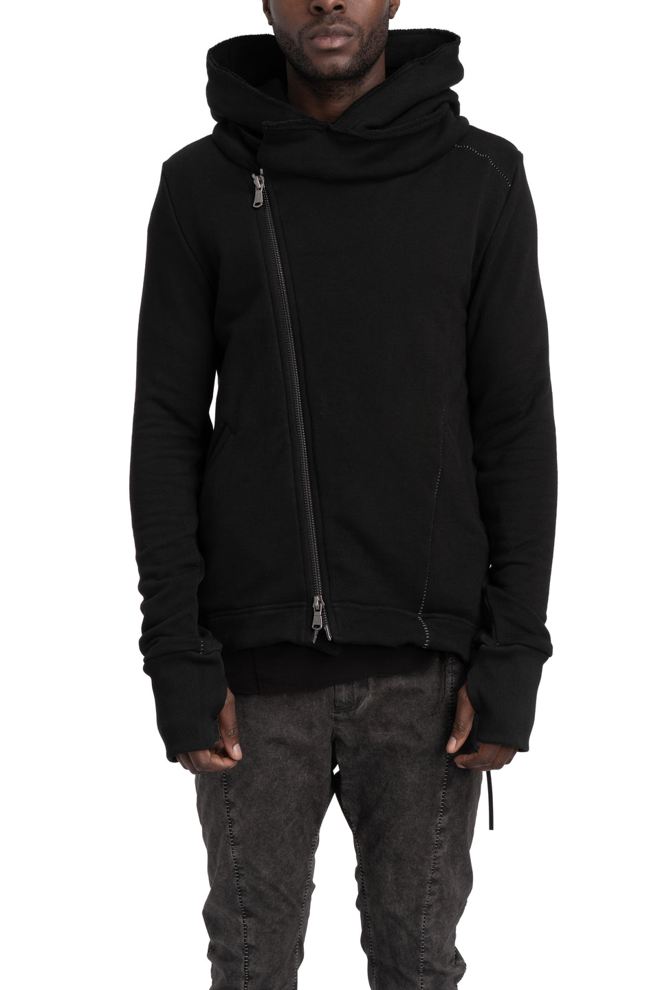 Hooded zip up sweater