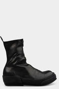 Front zip leather high top sneakers | PLS2