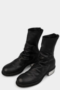 Back zip metal heel leather boots | 788ZI