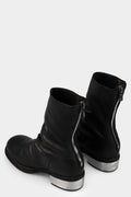 Back zip metal heel leather boots | 788ZI