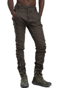 MD75 | SS26 - Woven Stretch Linen Pants, Military Resin MD13277L