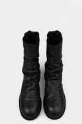 Back zip metal heel leather boots | 788ZI