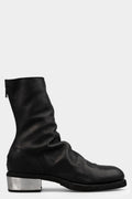 Back zip metal heel leather boots | 788ZI