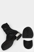 Back zip metal heel leather boots | 788ZI