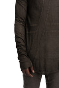 MD75 | SS26 - Lightweight Cotton Scar Stitch LS T-Shirt, Military Resin MD13260