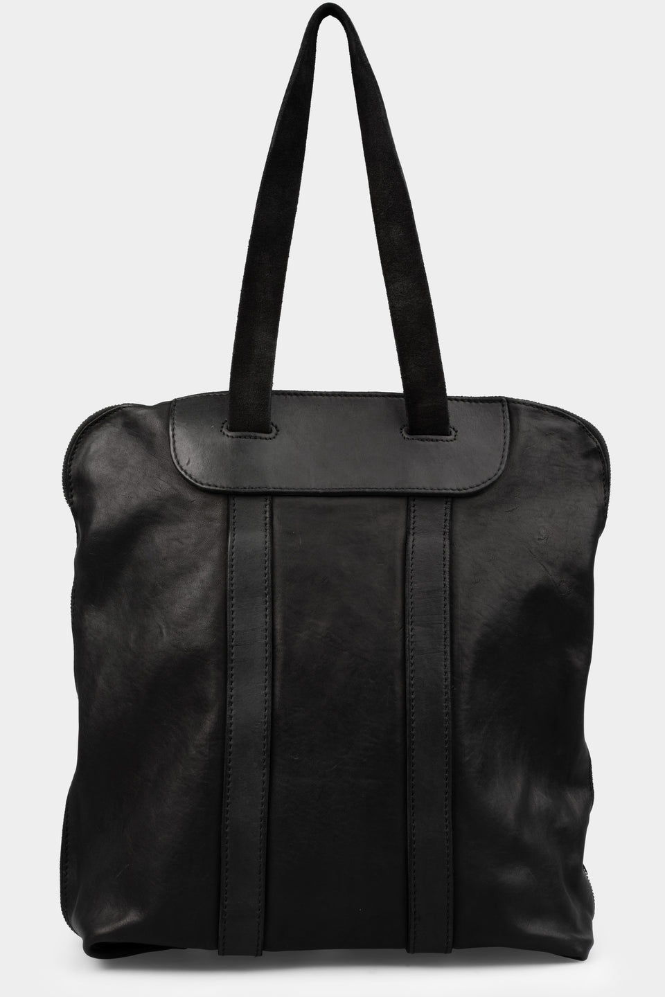 Lined zip leather backpack | GB6