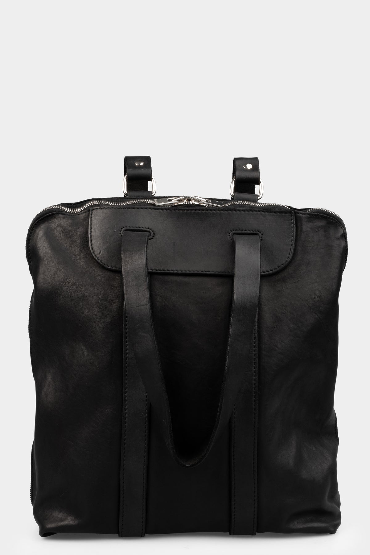 GUIDI | GB6 Lined zip leather backpack