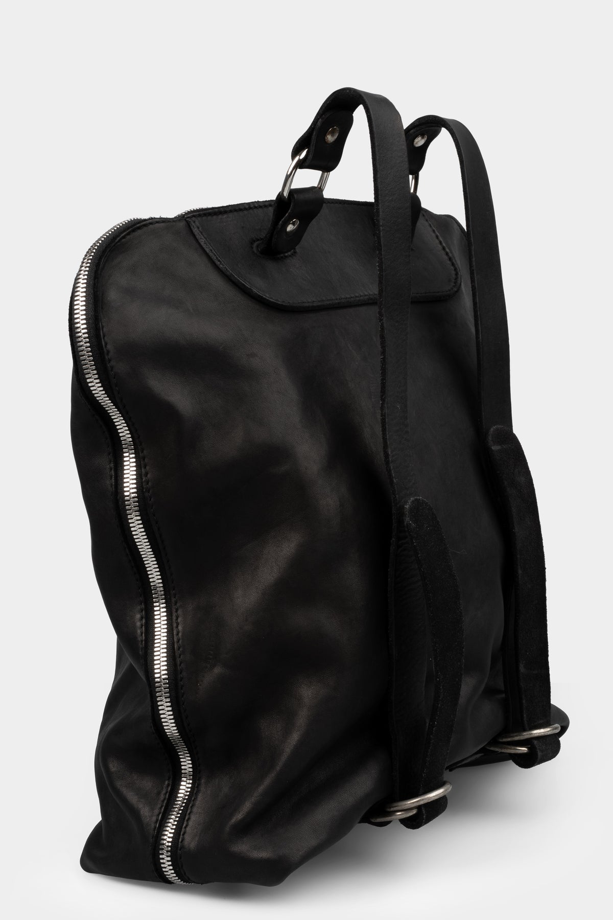 GUIDI | GB6 Lined zip leather backpack