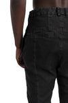 MD75 | SS26 - Linen stretch trousers, Black wash MD13276L