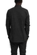 MD75 | SS26 - Scar-stitch cotton shirt, Black wash MD13283C