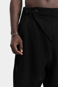 LEON LOUIS | GORA Linen / cotton mesh drop crotch shorts