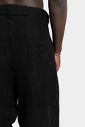 LEON LOUIS | GUTTA Linen / cotton mesh drop crotch pants