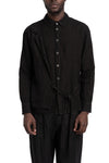 Linen Wrap Panel Shirt