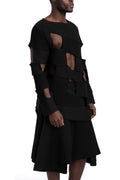 Comme des Garçons Homme Plus |  SS26 - Cut-out knit sweater, N002