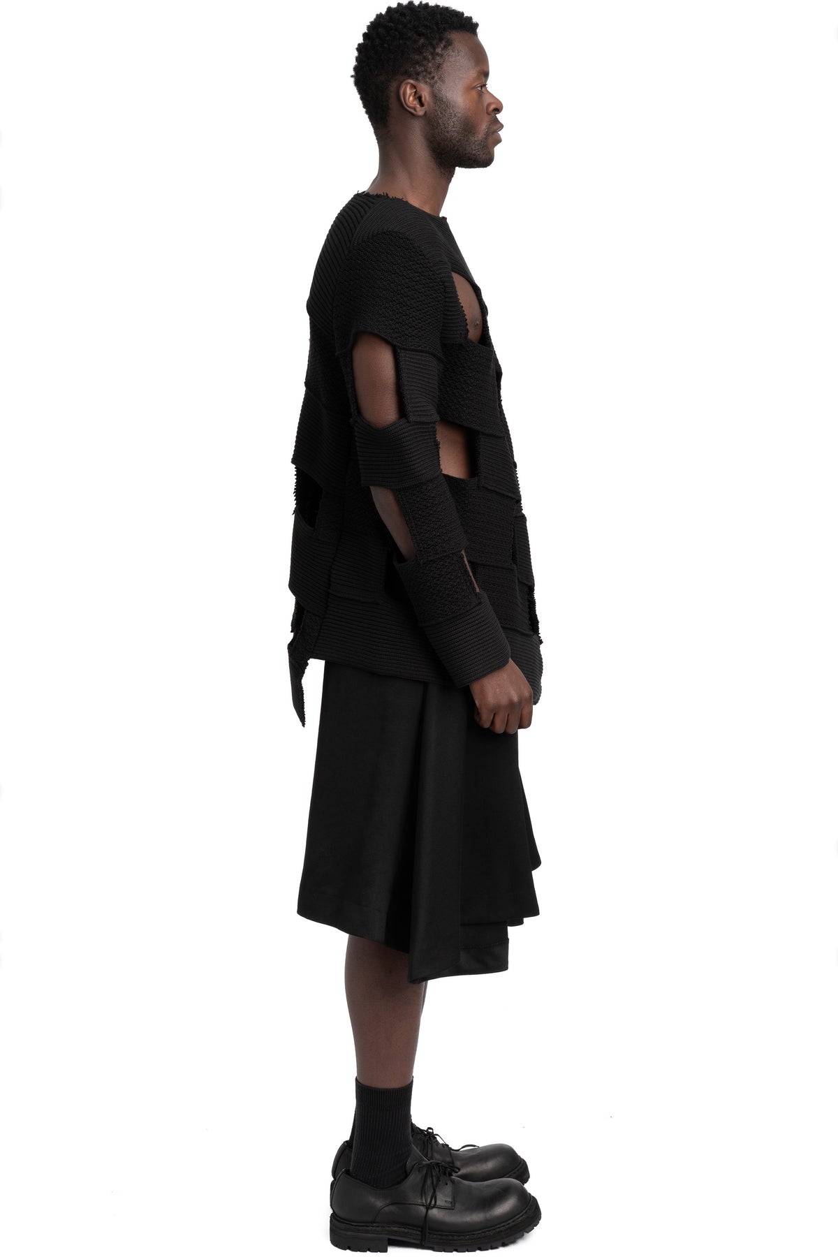 Comme des Garçons Homme Plus |  SS26 - Cut-out knit sweater, N002