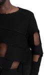 Comme des Garçons Homme Plus |  SS26 - Cut-out knit sweater, N002