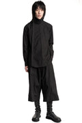 Julius_7 | SS26 - Wide Cropped Typewriter Cloth Pants, 937PAM23