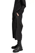 Julius_7 | SS26 - Wide Cropped Typewriter Cloth Pants, 937PAM23